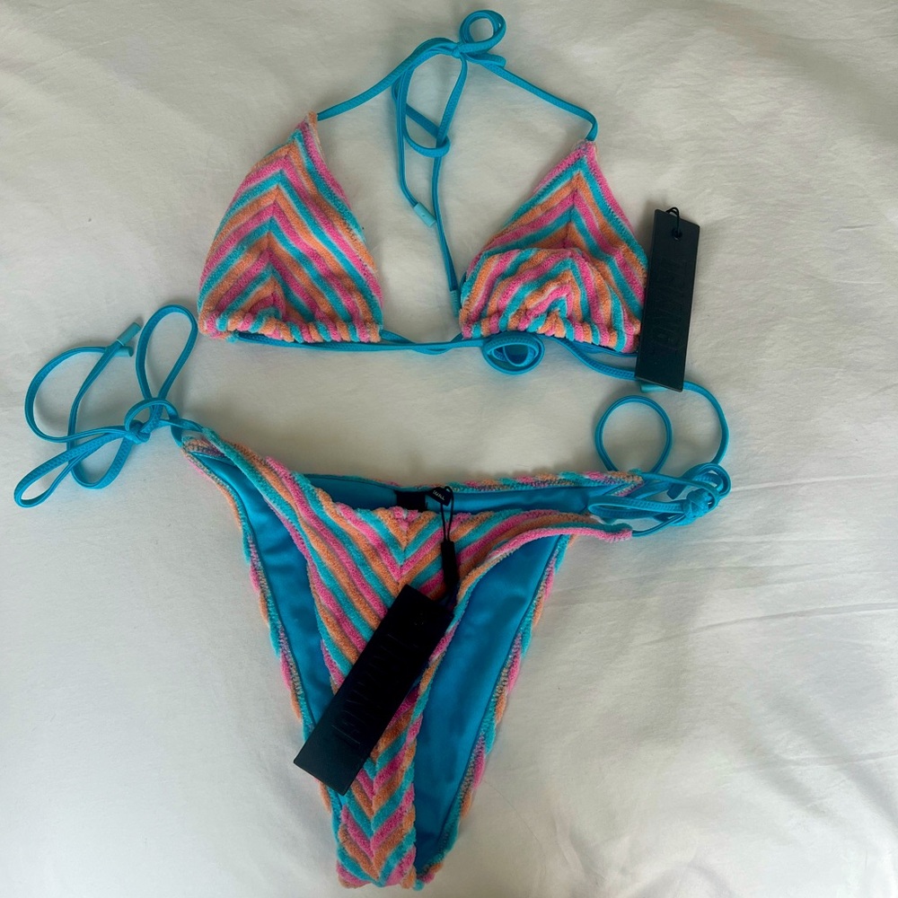Triangl Vinca Sherbet Striped Bikini NWT